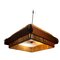 Acryl Wooden Ceiling Light from Temde, 1970s, Image 1
