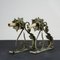 Electrified Lanterns in Wrought Iron and Metal, 1980, Set of 2 2
