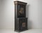 Tall Swedish Handcrafted Black Painted Pine Folk Art Cabinet 6