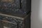 Tall Swedish Handcrafted Black Painted Pine Folk Art Cabinet 16