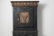 Tall Swedish Handcrafted Black Painted Pine Folk Art Cabinet, Image 7