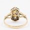 Vintage 14 Karat Gold Ring mit Diamanten im Rosettenschliff, 1950er 4