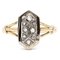 Vintage 14 Karat Gold Ring mit Diamanten im Rosettenschliff, 1950er 1