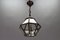 Lanterne Suspendue Mid-Century Octogonale en Laiton et Verre Clair, France, 1950s 12
