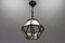 Mid-Century French Modern Octagonal Brass and Clear Glass Hanging Lantern, 1950s, Image 12