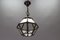 Lanterne Suspendue Mid-Century Octogonale en Laiton et Verre Clair, France, 1950s 2