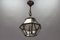 Mid-Century French Modern Octagonal Brass and Clear Glass Hanging Lantern, 1950s, Image 7