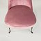 Italian Armchair in Pink Velvet and Curved Metal, 1950s, Image 7