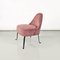 Italian Armchair in Pink Velvet and Curved Metal, 1950s 2