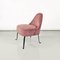 Italienischer Sessel aus rosa Samt & gebogenem Metall, 1950er 2