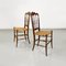 Italian Chiavari Chairs in Walnut and Wicker attributed to Colombo Sanguineti, 1960s, Set of 2 2