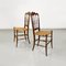 Italian Chiavari Chairs in Walnut and Wicker attributed to Colombo Sanguineti, 1960s, Set of 2, Image 2