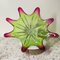 Sunburst Shaped Murano Centerpiece in Lime Green & Fushsia from Sommerso, 1960s 11