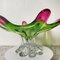 Sunburst Shaped Murano Centerpiece in Lime Green & Fushsia from Sommerso, 1960s 6