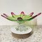 Sunburst Shaped Murano Centerpiece in Lime Green & Fushsia from Sommerso, 1960s 3
