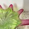Sunburst Shaped Murano Centerpiece in Lime Green & Fushsia from Sommerso, 1960s 9