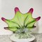 Sunburst Shaped Murano Centerpiece in Lime Green & Fushsia from Sommerso, 1960s 2