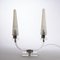 Art Deco Twin Candelabra Lamp with Original Glass Shades from Adnet, 1920s, Image 1