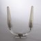 Art Deco Twin Candelabra Lamp with Original Glass Shades from Adnet, 1920s, Image 5