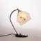 Art Deco Swan Neck Desk Reading Lamp with Original Geometric Shade, 1930s 2