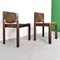 Model 122 Chairs in Walnut and Leather by Vico Magistretti for Cassina, 1967, Set of 4, Image 10