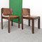 Modell 122 Stühle aus Nussholz & Leder von Vico Magistretti für Cassina, 1967, 4er Set 1