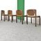 Model 122 Chairs in Walnut and Leather by Vico Magistretti for Cassina, 1967, Set of 4, Image 13