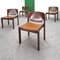 Model 122 Chairs in Walnut and Leather by Vico Magistretti for Cassina, 1967, Set of 4 9