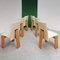 Stühle mit Dreibeingestell & Beige Lederbezug, 1970er, 6er Set 16