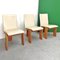 Chairs with Tripod Structure and Beige Leather Upholstery, 1970s, Set of 6 3