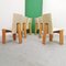 Chaises avec Structure Tripode et Tapisserie en Cuir Beige, 1970s, Set de 6 2