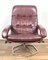 Red Leather and Chrome Armchair, Image 1