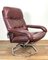 Red Leather and Chrome Armchair 3