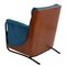 Mid-Century Modern Clubsessel aus Stahlrohr & Samt, 2er Set 3