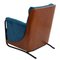 Mid-Century Modern Steel Tube and Velvet Club Chairs, Set of 2, Image 3