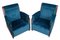 Mid-Century Modern Clubsessel aus Stahlrohr & Samt, 2er Set 2