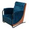 Fauteuils Club Mid-Century en Tube d'Acier et Velours, Set de 2 5