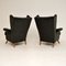 Mid-Century Black Velvet Armchairs, 1950s, Set of 2 4