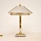 Lámpara de mesa grande de latón y acero, años 70, Imagen 4