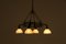 Lampada a sospensione vintage in ottone, anni '20, Immagine 3