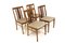 Scandinavian Walnut Chairs, Sweden, 1950s, Set of 4 1