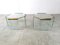 Vintage Glass and Brass Side Tables attributed to Gallotti E Radice, 1980s, Set of 2 2
