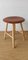 Vintage Swedish Wooden Stool, 1960s, Image 1