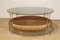 Vintage Glass Coffee Table in Rattan and Acrylic Glass, 1970s 18