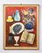 Colorful Still Life, Gouache Behind Acrylic Glass, 2000s, Framed 1