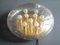 XXL Mushroom Ceiling Light with Brass Base, Image 8