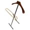 Vintage Folding Valet Stand in Wood, Iron and Brass from Fratelli Reguitti, Italy, 1950s 14