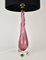 Lampada da tavolo in vetro di Murano rosa, anni '60, Immagine 7