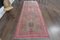 Vintage Turkish Pink and Brown Runner Rug, 1960s 1