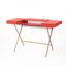 Cosimo Desk with Red Glossy Lacquered Top by Marco Zanuso Jr. for Adentro 2